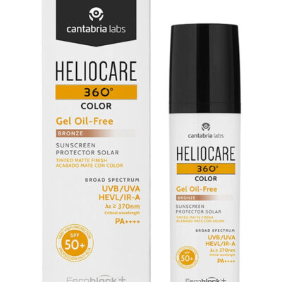 CANTABRIA LABS HELIOCARE 360° GEL OIL- FREE WITH TONE (BRONZE) SPF50+ | Saules aisargājošs gels taukainai ādai ar toni (BRONZE) SPF50+, 50ml