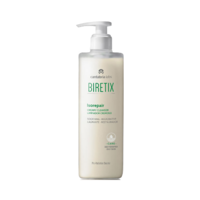 CANTABRIA LABS BIRETIX ISOREPAIR CREAMY CLEANSER | Krēmveida attīrošs līdzeklis jutīgai, sausai vai akne skartai ādai, 400ml