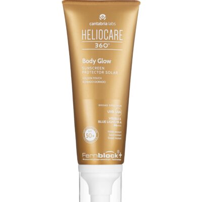 CANTABRIA LABS HELIOCARE 360 BODY GLOW SPF50+ I Saules aizsarglīdzeklis ķermenim ar zeltainu spīdumu, 100 ml