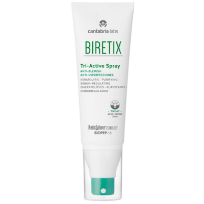 BIRETIX TRI-ACTIVE SPRAY | ķermeņa sprejs ar retinolu aknes skartai ādai, 100 ml