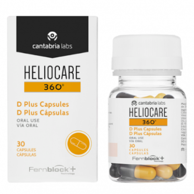 CANTABRIA LABS HELIOCARE 360 D PLUS Capsules I Uztura bagātinātājs ādai pret oksidatīvo stresu , 30 KAPSULAS