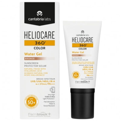 CANTABRIA LABS HELIOCARE 360° WATER GEL BRONZE SPF50+ | Intensīvi mitrinošs saules aizsargkrēms ar toni (BRONZE), SPF50+, 50 ml
